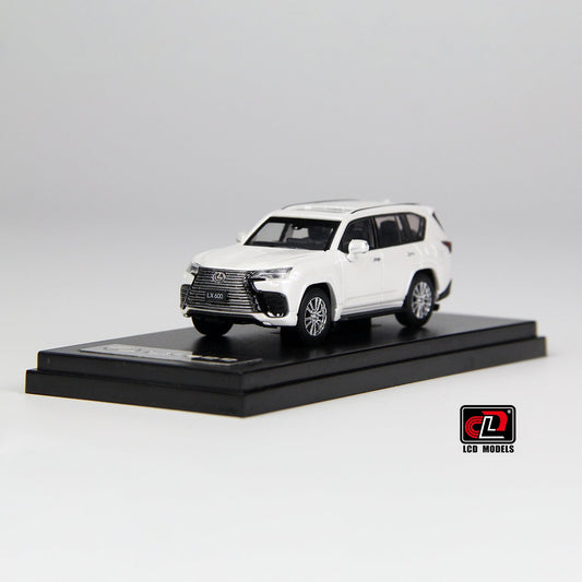 Lexus LX600 White 1:64 scale model car - LCD models