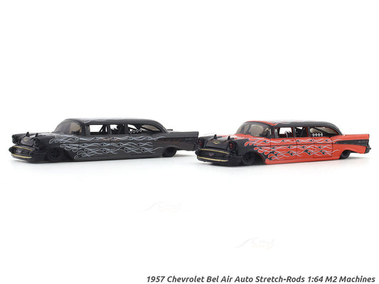1957 Chevrolet Bel Air Auto Stretch-Rods 1:64 M2 Machines diecast hauler scale model