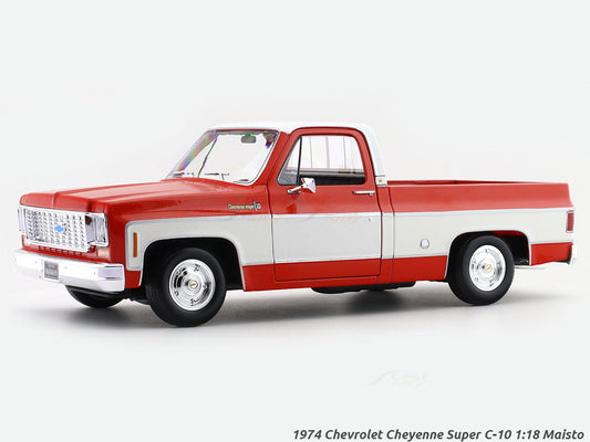 1974 Chevrolet Cheyenne Super C-10 red 1:18 licensed diecast scale model collectible