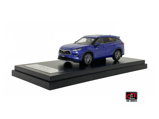 Toyota HighLander Blue 1:64 scale model car - LCD models