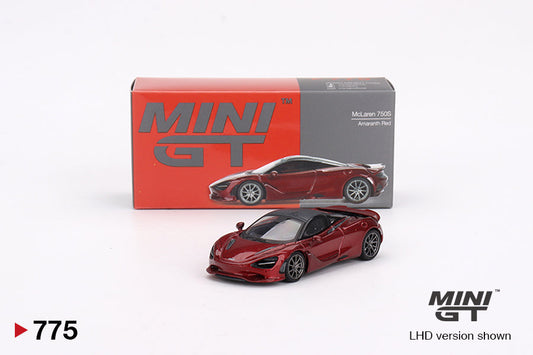 Mclaren 750S Amarnath Red 1:64 scale model car - Mini GT