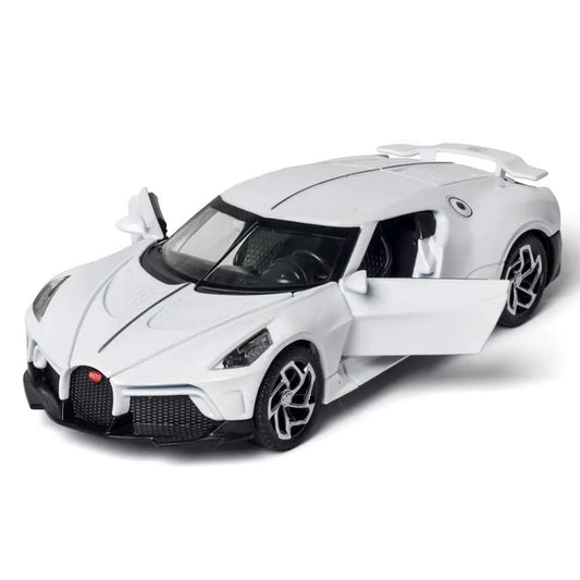 1:32 Bugatti LA Voiture Toy Car Metal Pull Back and Sound Light, Gifts Toys Multicolor