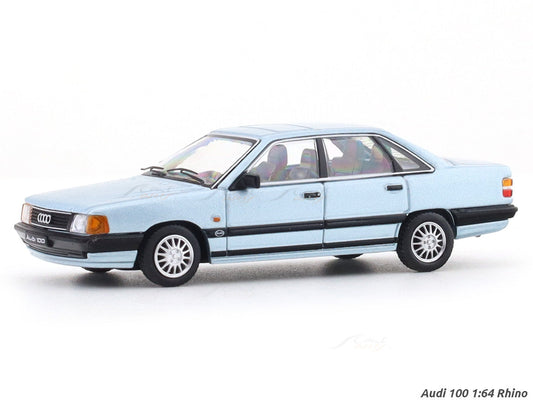 Audi 100 blue 1:64 Rhino Model diecast scale model miniature car collectible