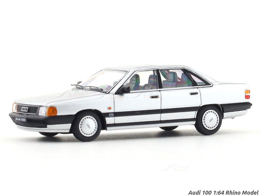 Audi 100 silver 1:64 Rhino Model diecast scale model miniature car collectible