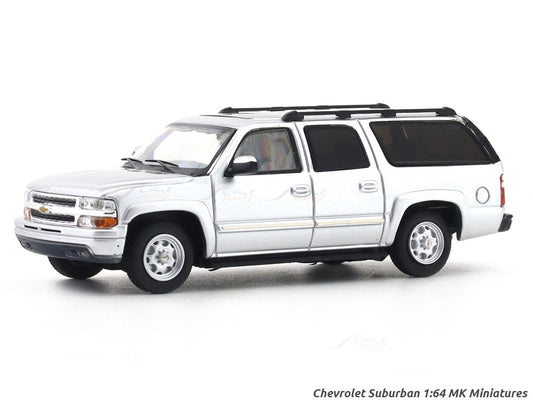 Chevrolet Suburban silver 1:64 MK Miniatures diecast scale model car collectible