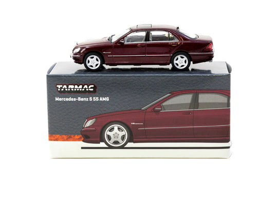 Mercedes-Benz S 55 AMG Bordeaux Red Metallic 1:64 Scale model car - Tarmac works