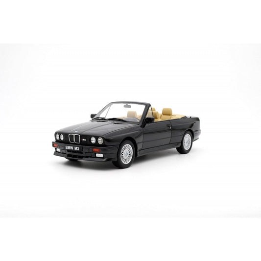 BMW E30 M3 Convertible Black 1989 1:18 scale model car - Ottomobile