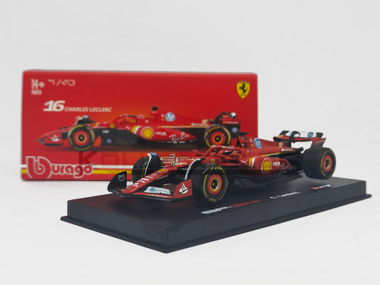 Ferrari SF-24 Formula 1 Charles Leclerc 2024 1:43 scale model car with Acrylic case -