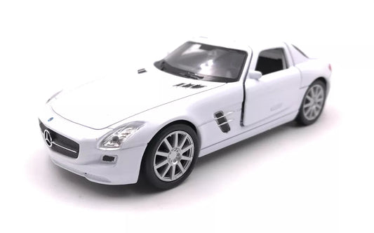 Mercedes Benz SLS AMG White Licensed Welly 1:24 Diecast Scale Model