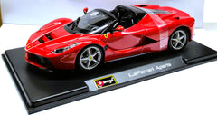 Ferrari Laferrari Aperta Red Black 1/24 Diecast Model Car