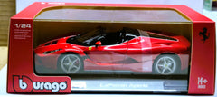 Ferrari Laferrari Aperta Red Black 1/24 Diecast Model Car
