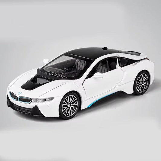 1:32 BMW I8 Toy Car Metal Pull Back Diecast Car Multicolor