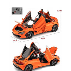 1:24 Big McLaren 720s Convertible Toy Car Metal Pull Back Diecast Car Multicolor
