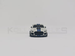 Shelby GT500 White 1:64 scale model car -