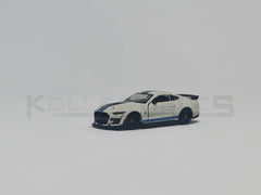 Shelby GT500 White 1:64 scale model car -