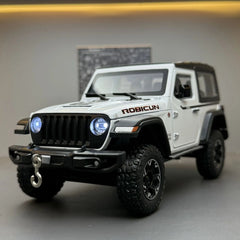 1:24 Jeep WRANGLER RUBICON Off-road with Sound and Light Pullback open door Metal Car Model