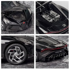 1:32 Bugatti LA Voiture Toy Car Metal Pull Back and Sound Light, Gifts Toys Multicolor