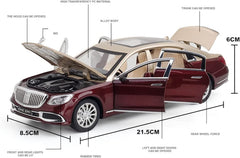1:24 Big Mercedes Maybach S600 Toy Car Metal Pull Back Diecast Car