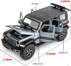 1:32 Wrangler Jeep Toy Car Metal Pull Back Diecast Car Multicolor