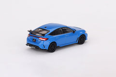 Honda Civic Type R Boost Blue Pearl 2023 Blister packaging 1:64 scale model car - Mini Gt