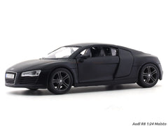 Audi R8 matte black 1:24 licensed diecast Scale Model car