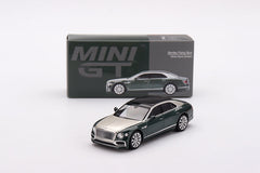 Bently Flying Spur White Sand Verdant 1:64 scale model car - Mini GT