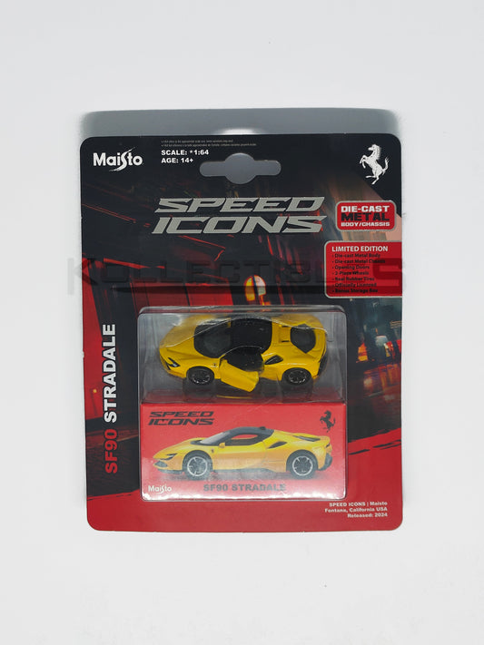 Speed icons - Ferrari SF-90 Stradle Yellow 1:64 scale model car