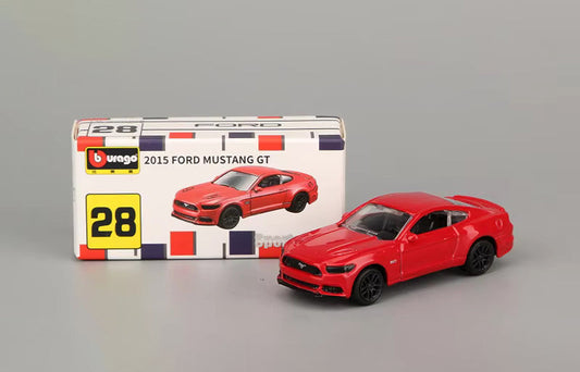 Ford Mustang GT Red 1:64 scale model car -