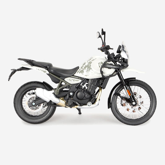 Royal Enfield New Himalayan scale model bike 1/12 White