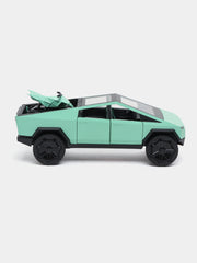 Tesla Cybertruck Trailer Camper 1:32 Diecast Scale model BLUE