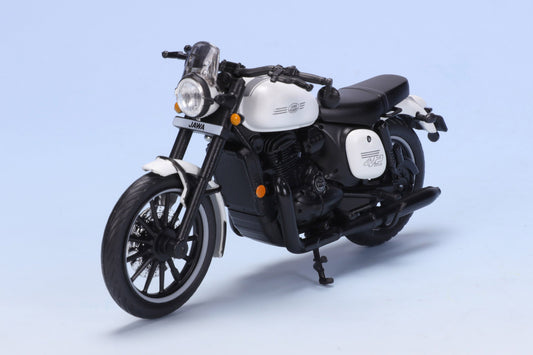 JAWA 42 bike miniature scale model bike in Sirius White colour scale 1/18