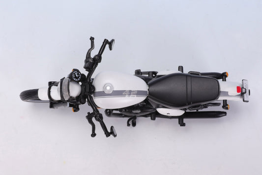 JAWA 42 bike miniature scale model bike in Sirius White colour scale 1/18