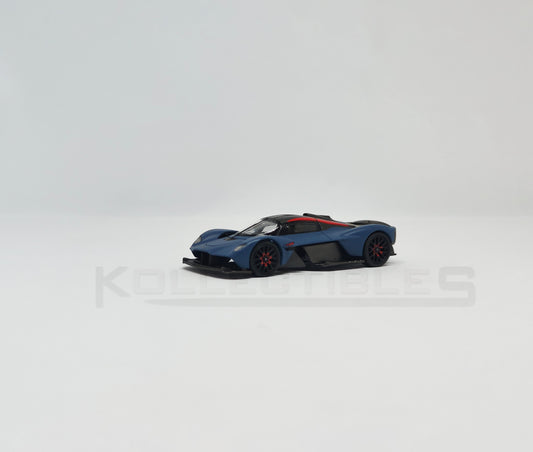 Aston Martin Valkyire Satin Marina Blue 1:64 scale model car- Xcartoys x Poprace