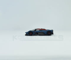 Aston Martin Valkyire Satin Marina Blue 1:64 scale model car- Xcartoys x Poprace